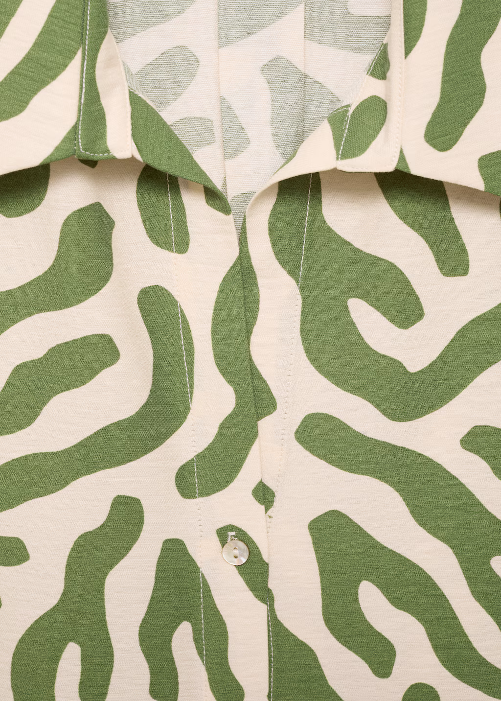 Sleeveless printed blouse - Green