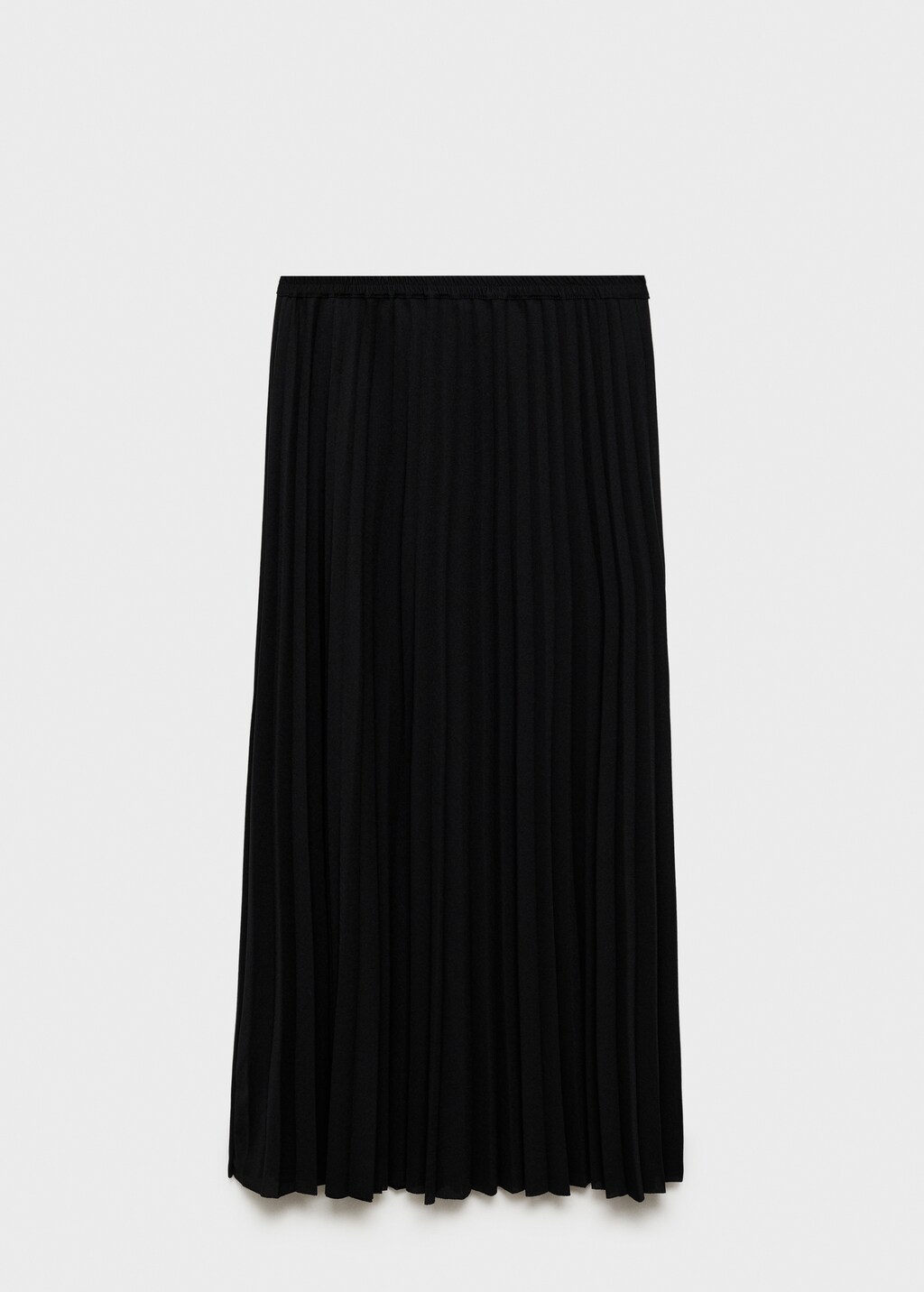 Pleated long skirt - Black