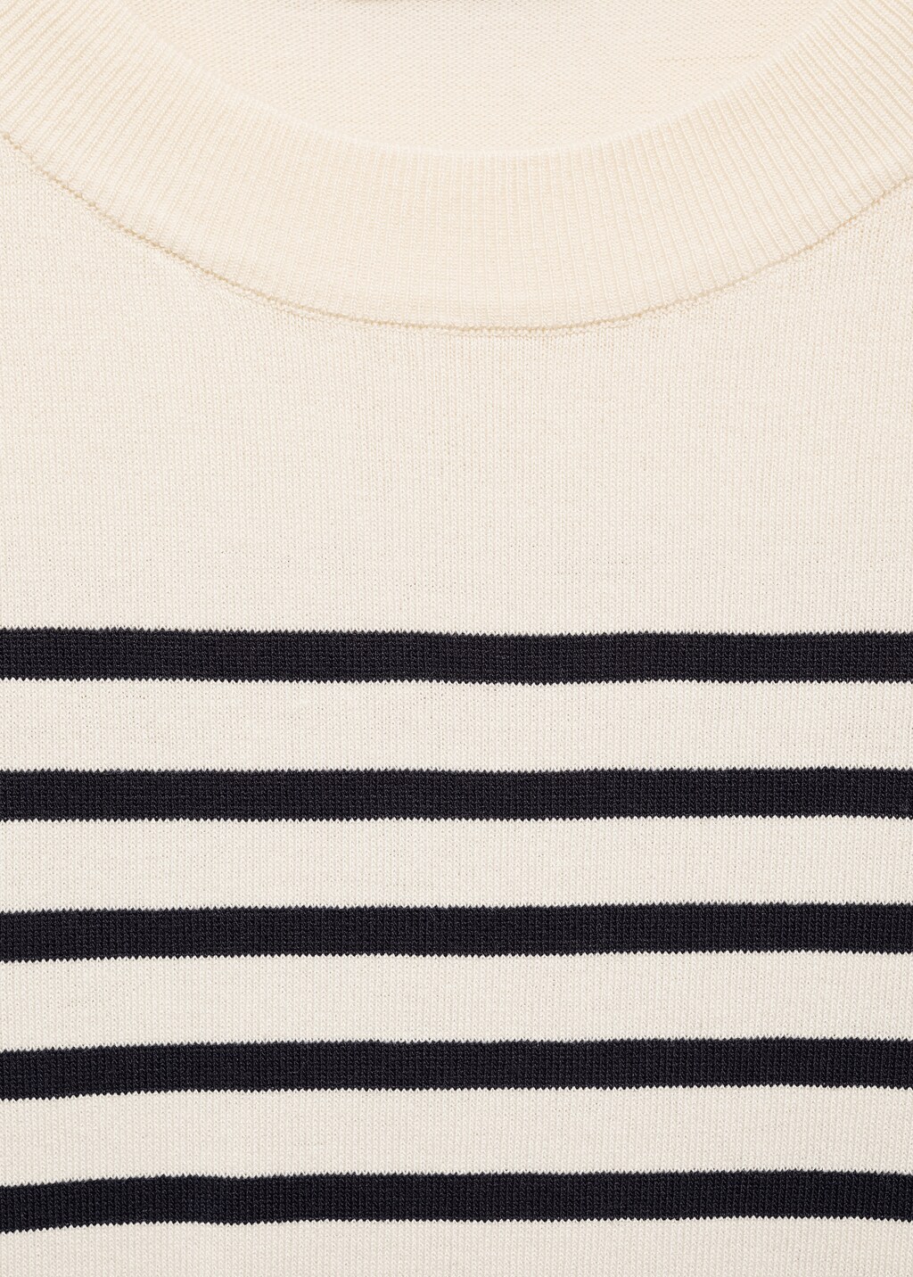 Buttoned striped T-shirt - Natural