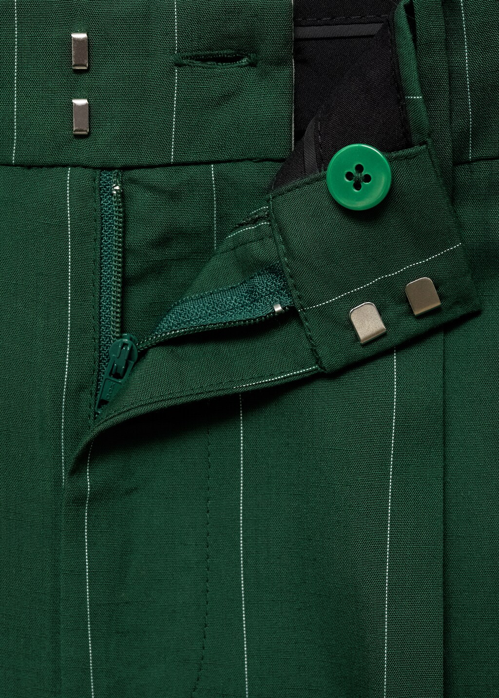 Pinstripe suit trousers - Green