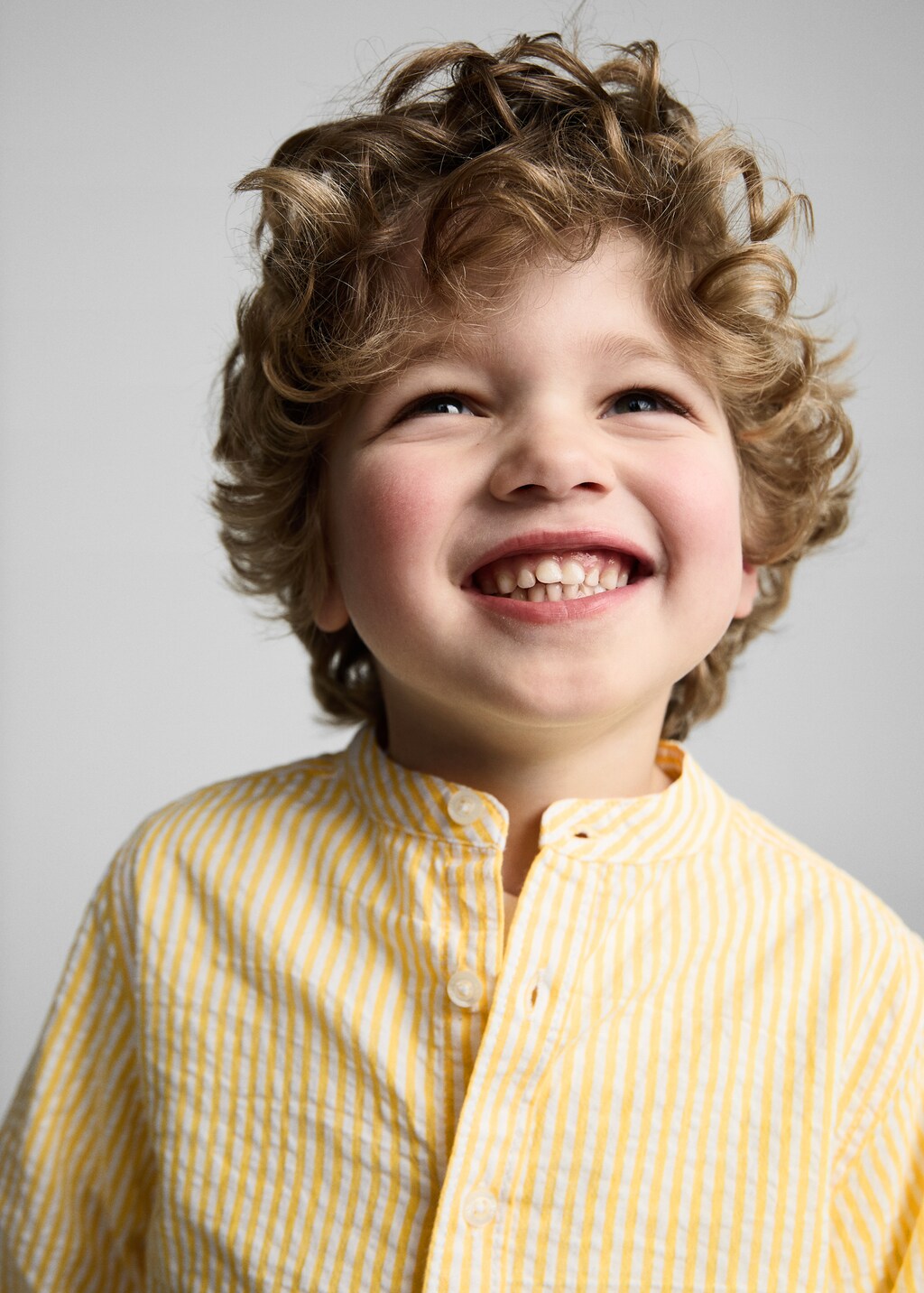Fine-stripe shirt - Pastel Yellow