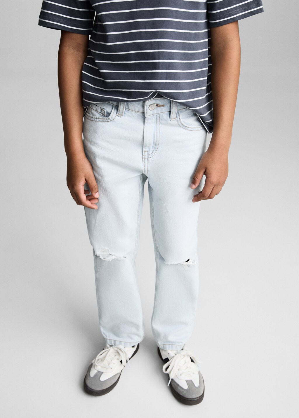 Decorative ripped jeans - Medium Blue