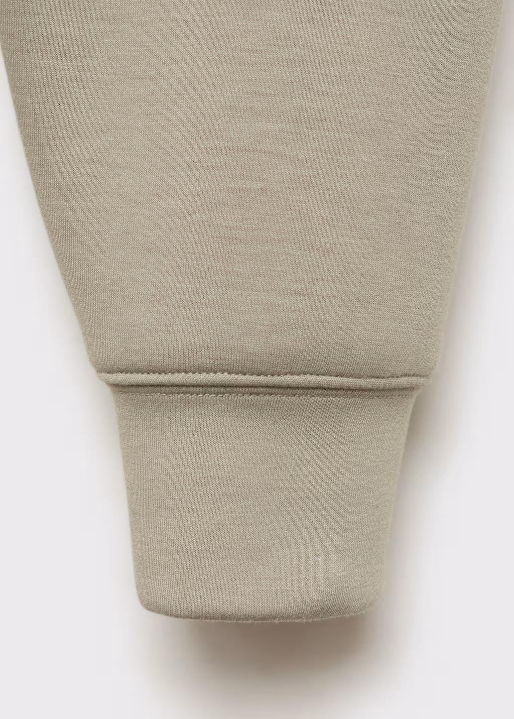 Knitted zip-neck sweatshirt - Khaki