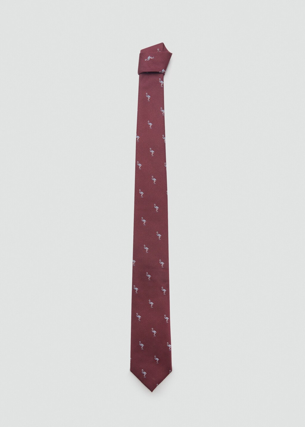 Mulberry silk animal-print tie - Burgundy