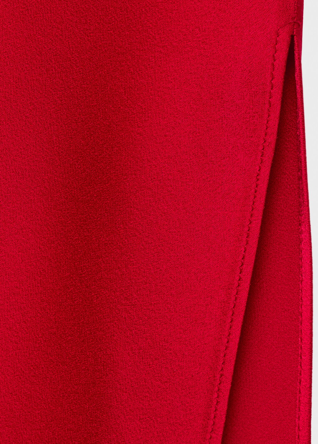 Satin dress with bow - Red