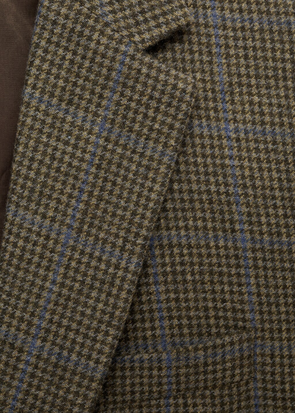 Slim fit wool houndstooth blazer - Green