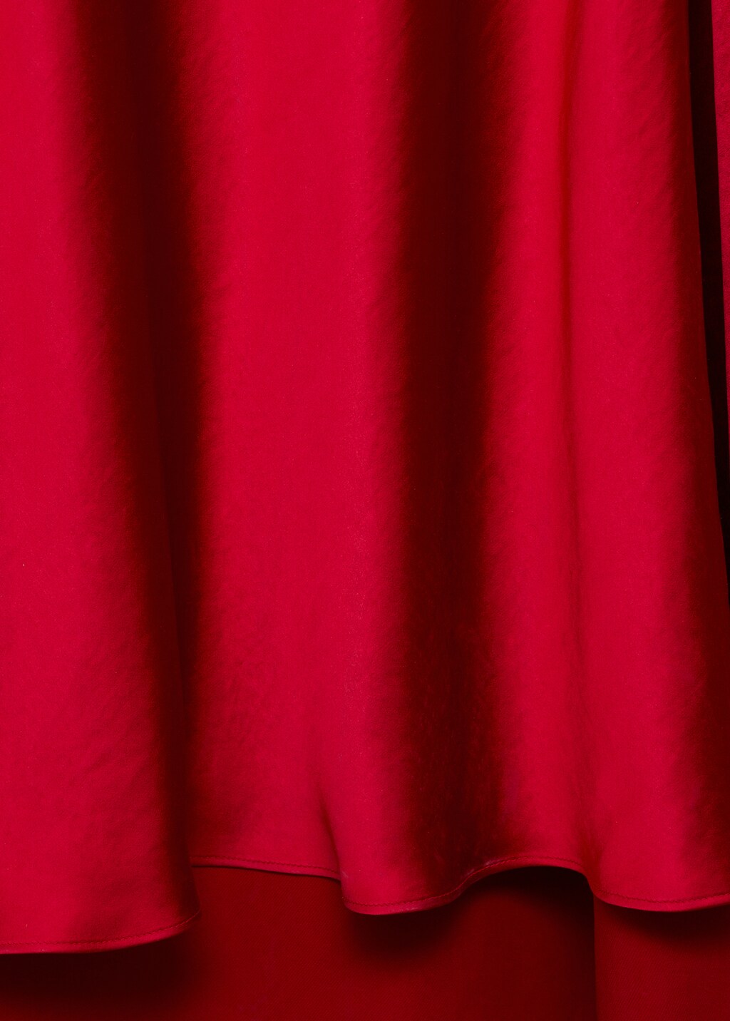 Open-back satin-effect dress - Red