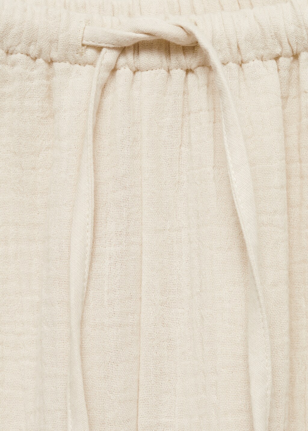 Plain cotton pyjama trousers - Beige