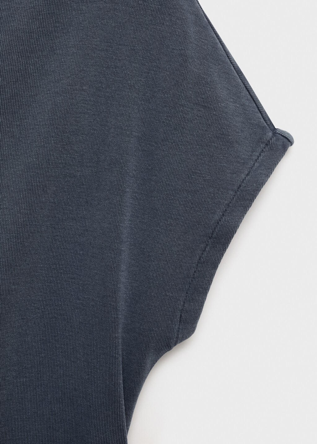 Cotton dress with gathered sides - Black