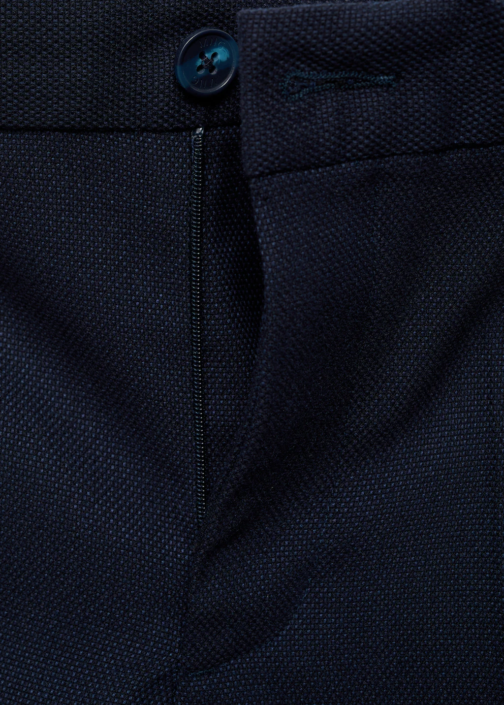 Pique suit trousers - Navy