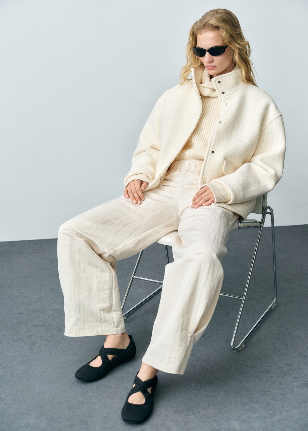 Cross-sport ballet flats - Black