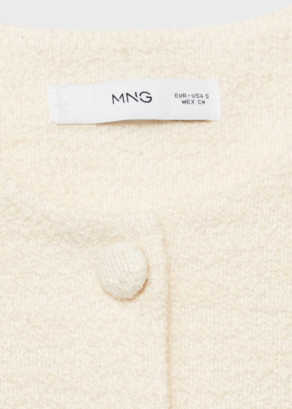 Buttoned tweed jumpsuit - Ecru