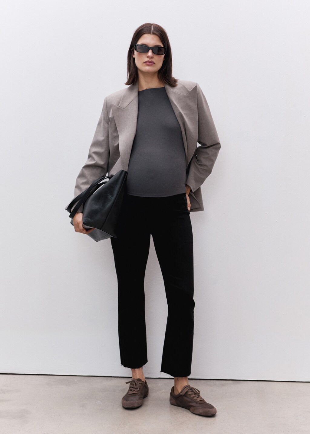 Maternity flared cropped jeans - Off White