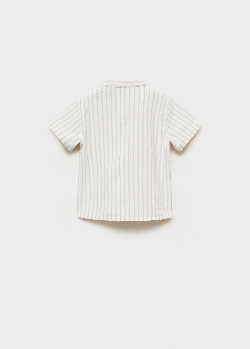 Striped Mao collar shirt - Off White