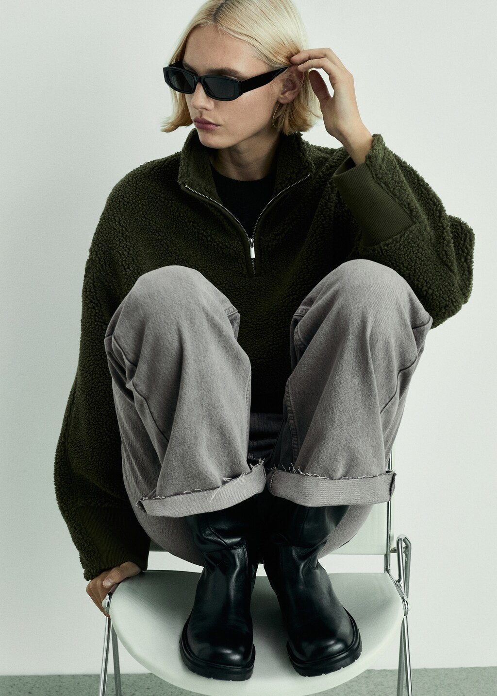 Danila wideleg rinse-wash jeans - Open Blue