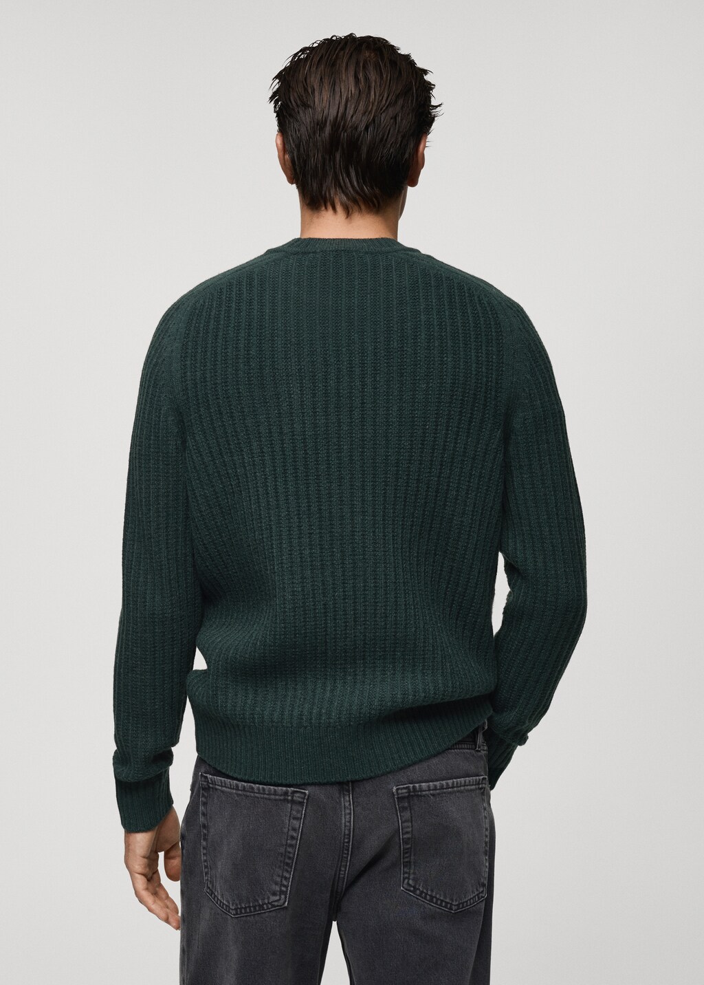 Wool-blend rib-knit sweater - Coffee