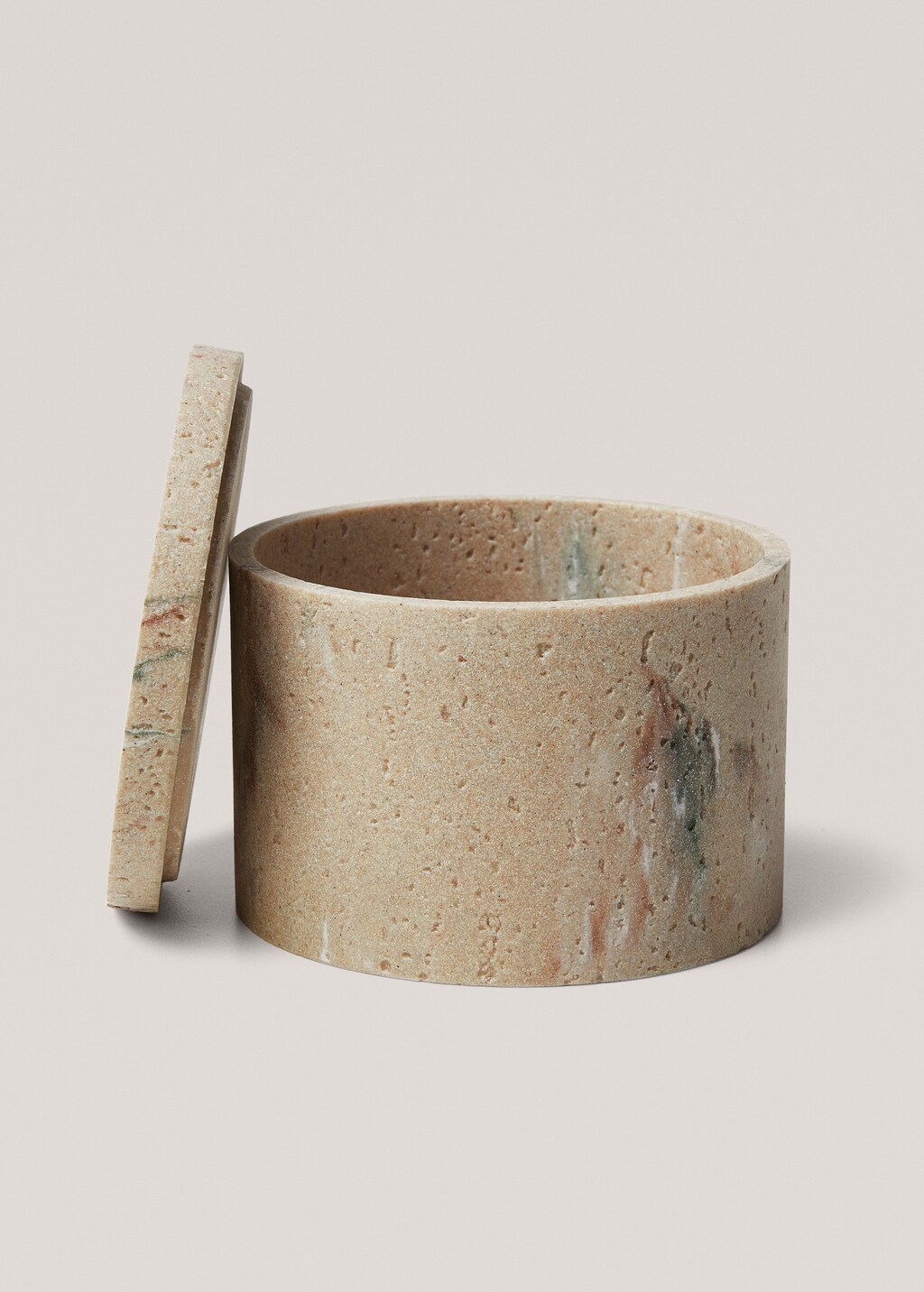 Marble effect box 15x11,5cm - Light/Pastel Grey