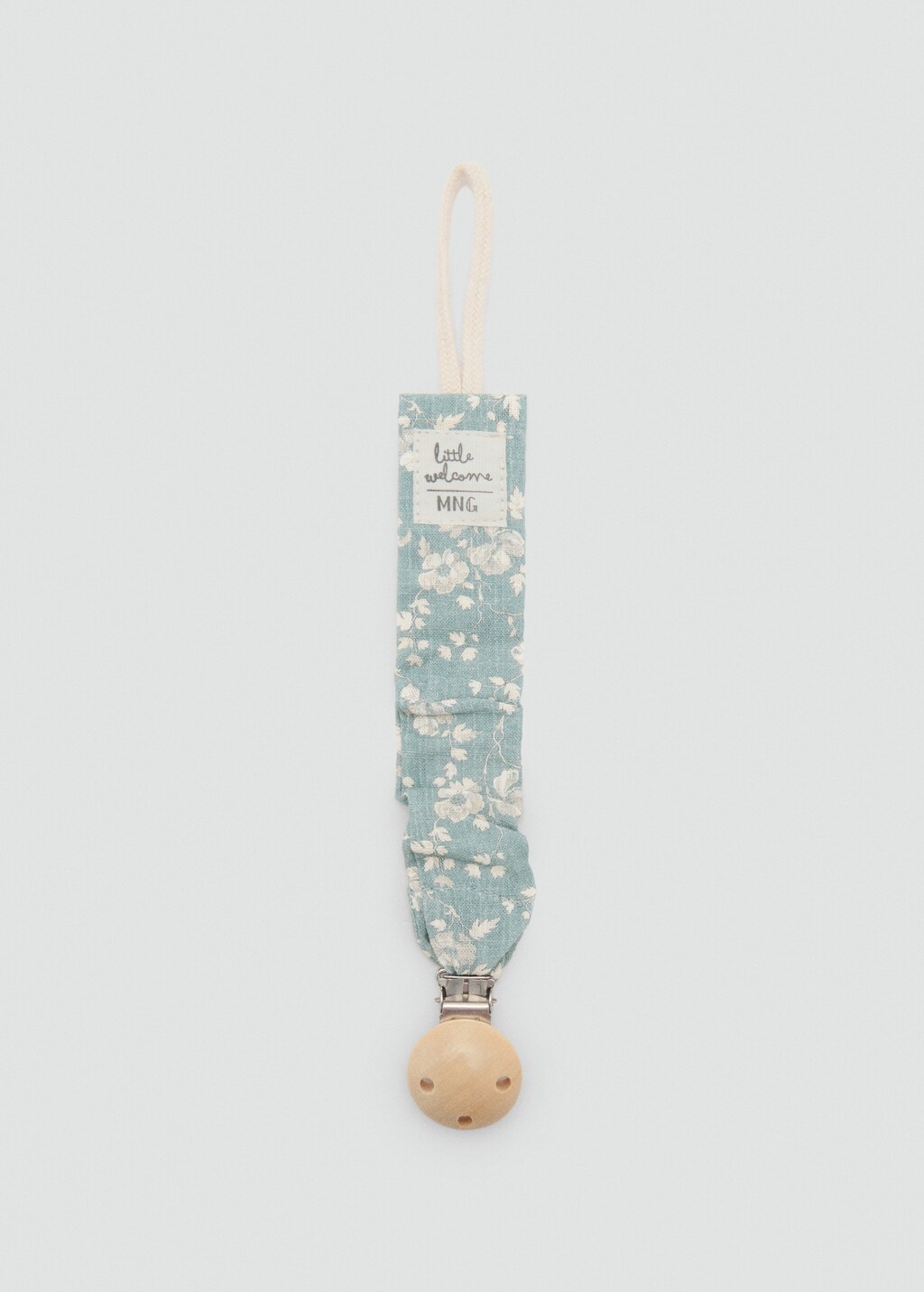 Printed brooch pacifier holder - Green
