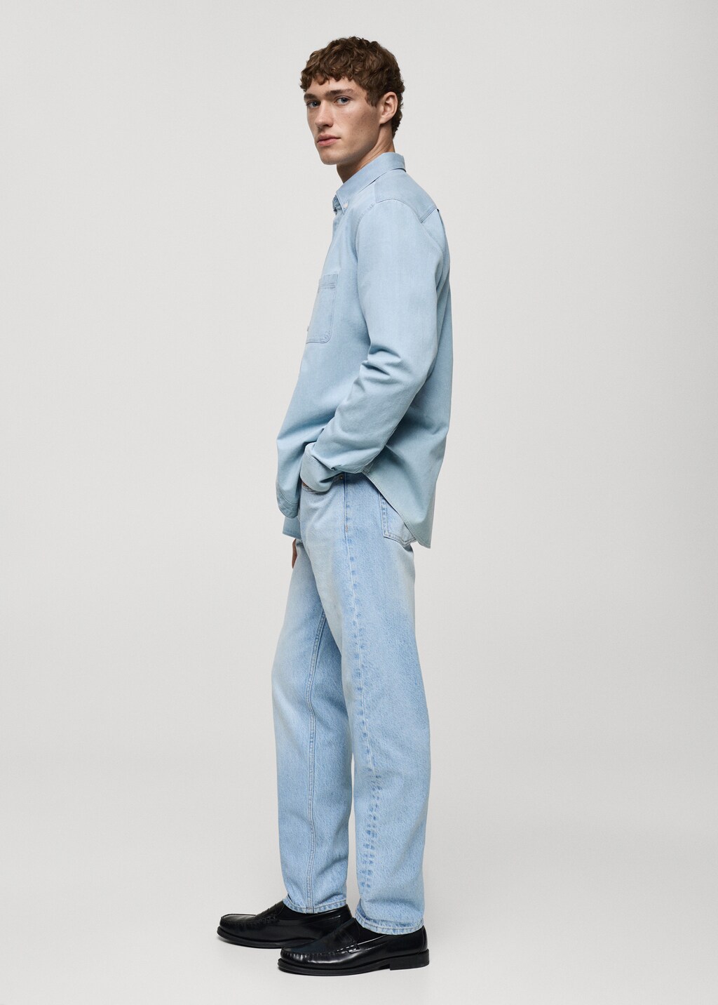 Regular fit denim shirt - Dark Blue