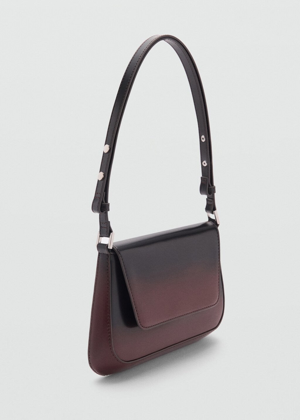 Gradient bag with flap - Burgundy
