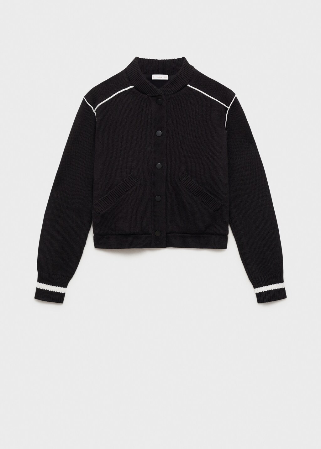 Knitted bomber jacket - Black