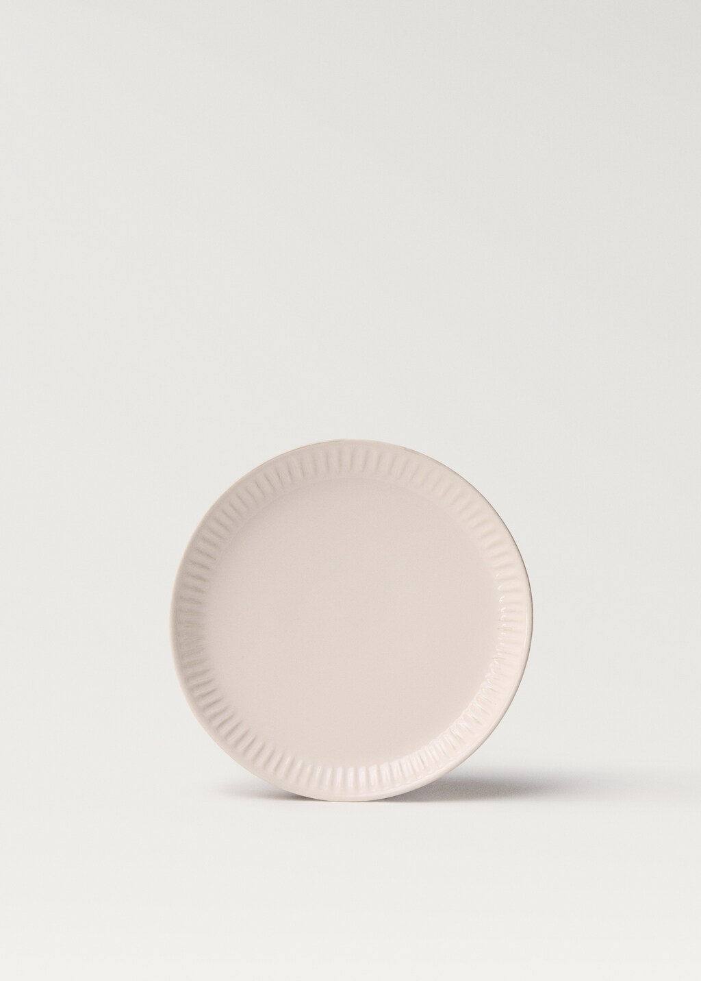 Wavy relief stoneware plate - Off White