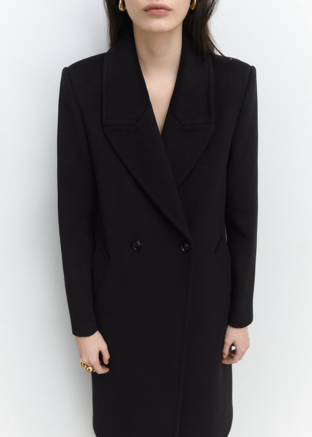 Lapels wool coat - Grey