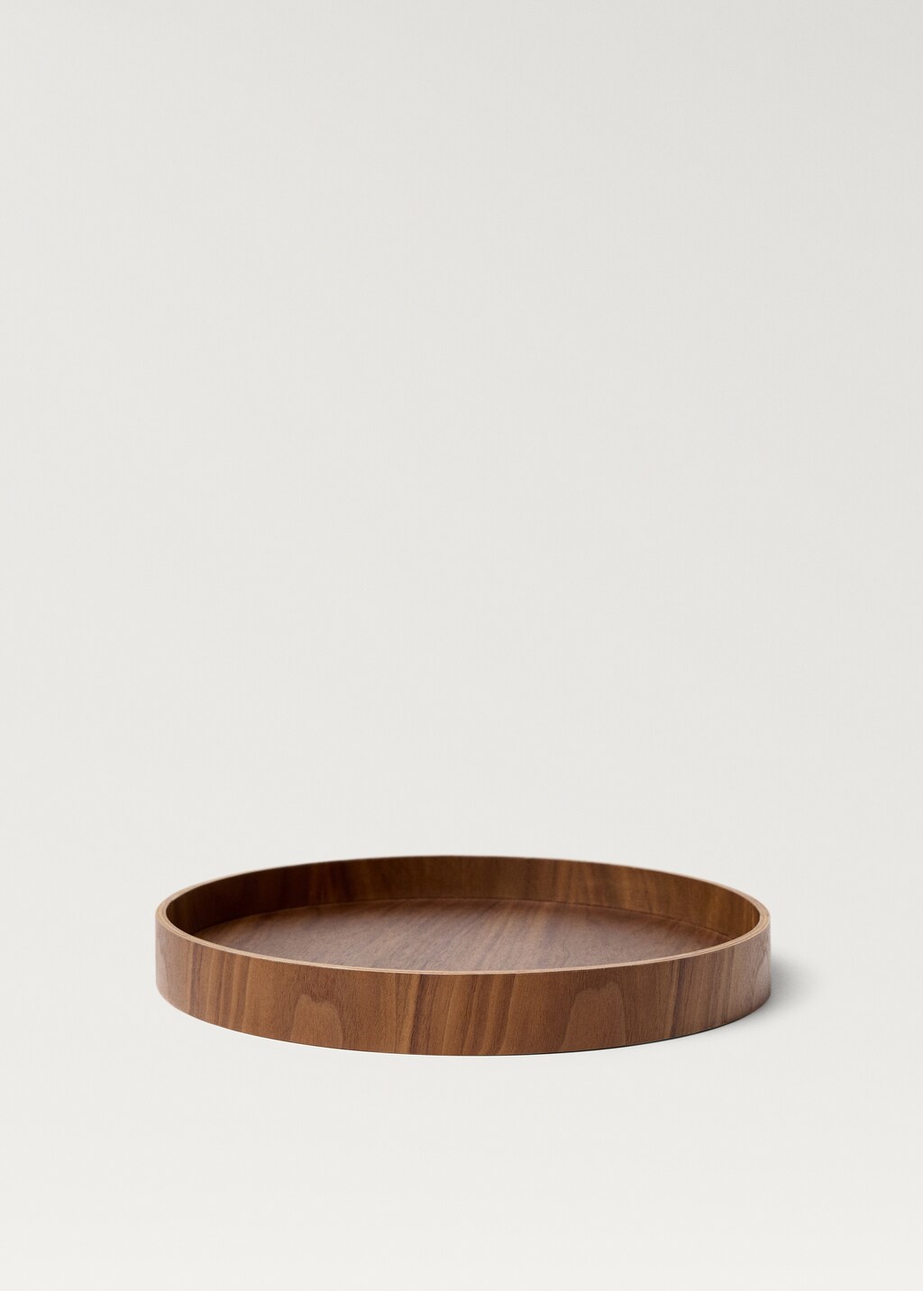 Medium round wooden tray - Brown