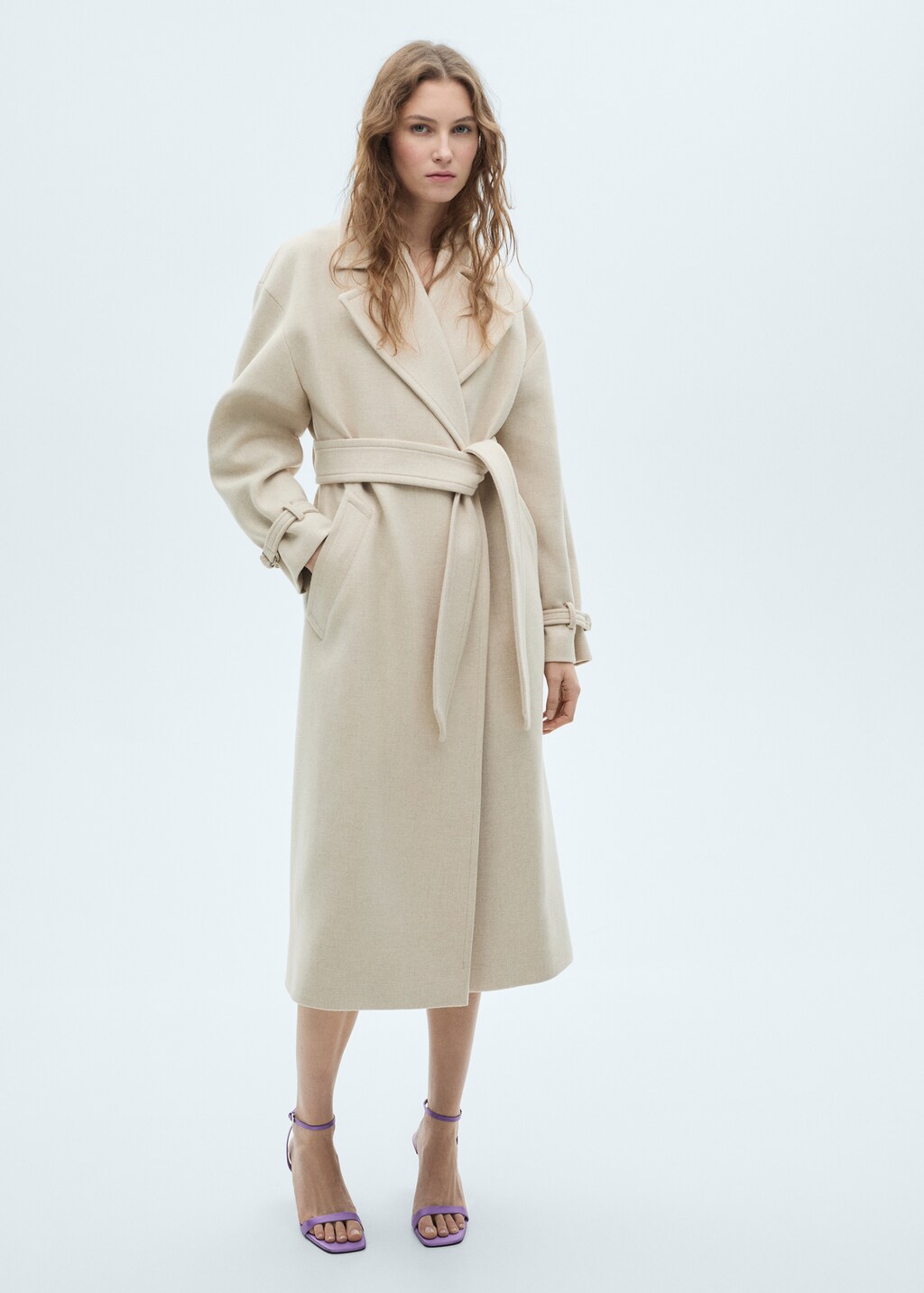 Square-toe heeled sandals - Lilac