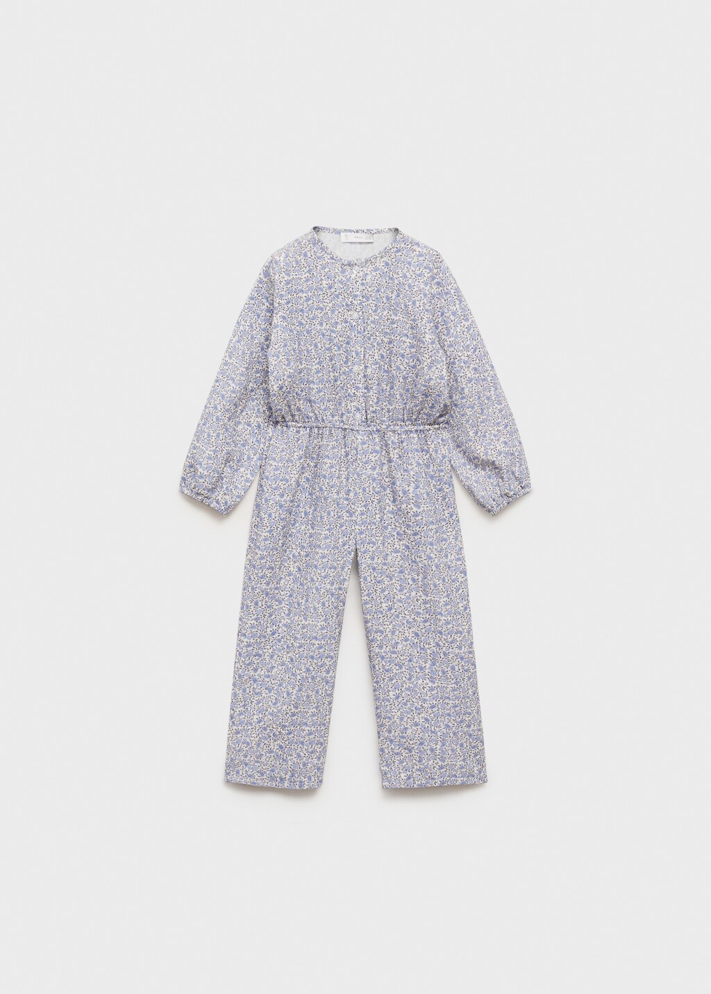 Floral-print cotton jumpsuit - Indigo Blue