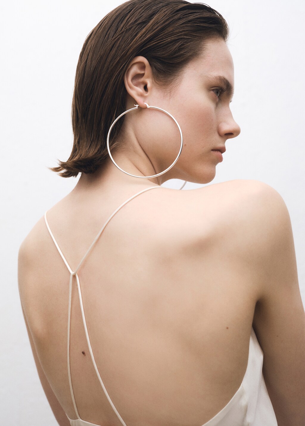 Thin hoop earrings - Silver