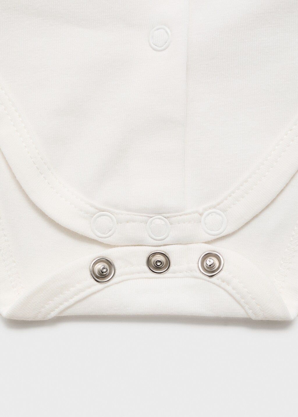 Cotton bodysuit with classic neck - Off White