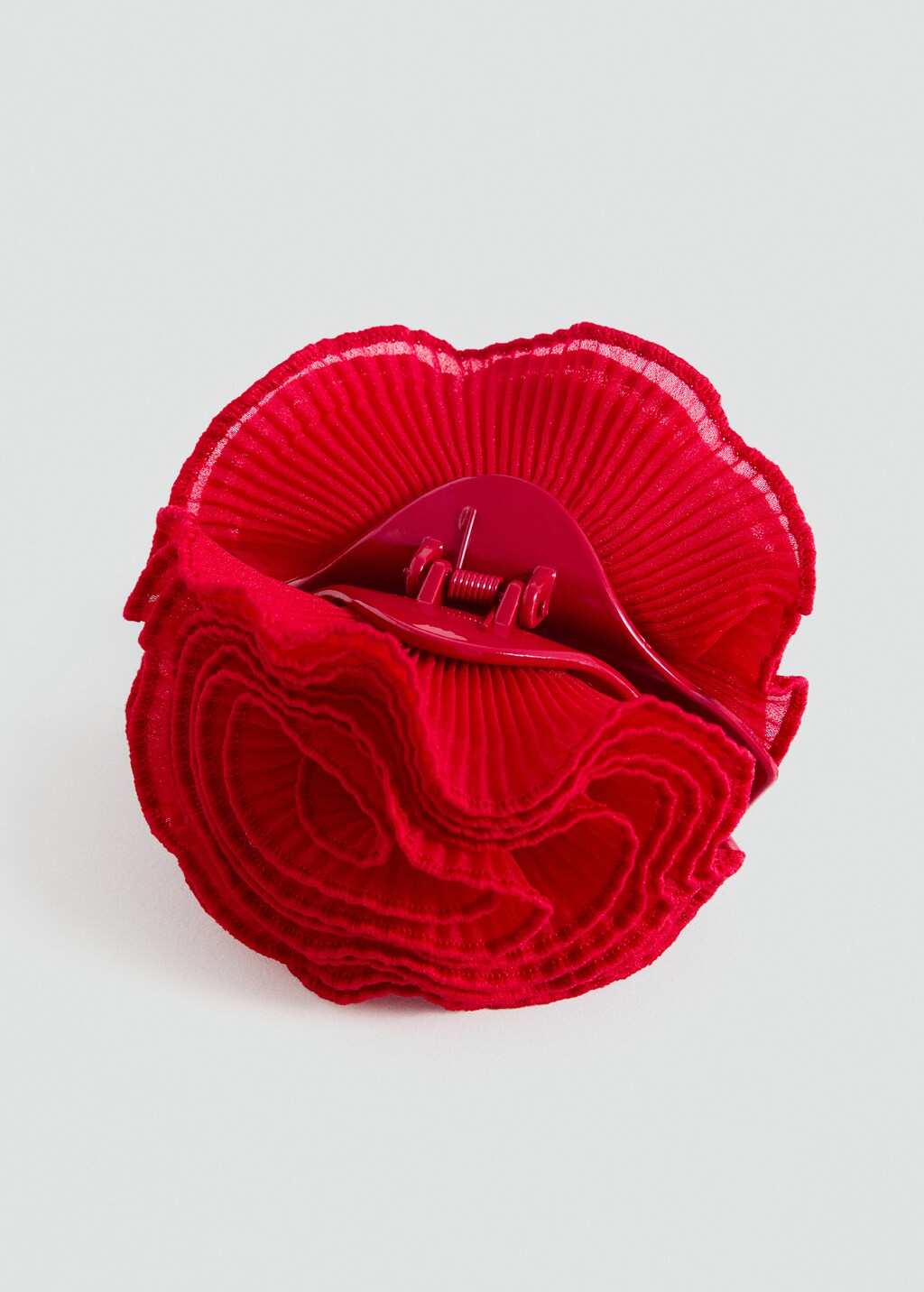 Textured-flower hair clip - Black