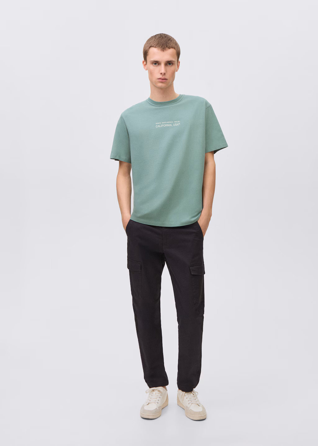 Message cotton T-shirt - Green