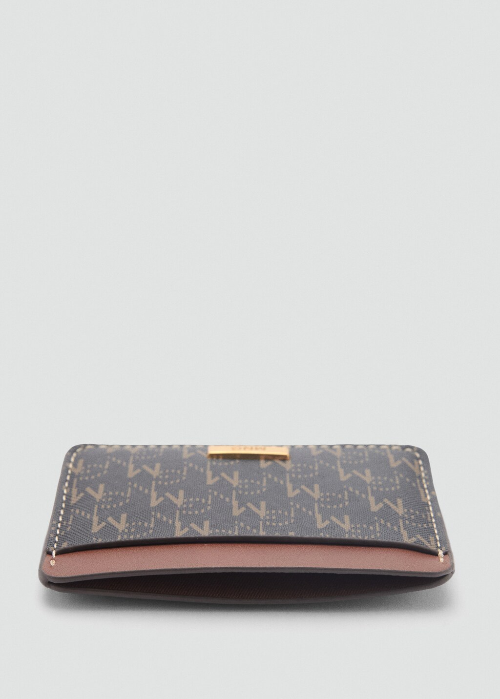 Card holder with printed logo - Brown