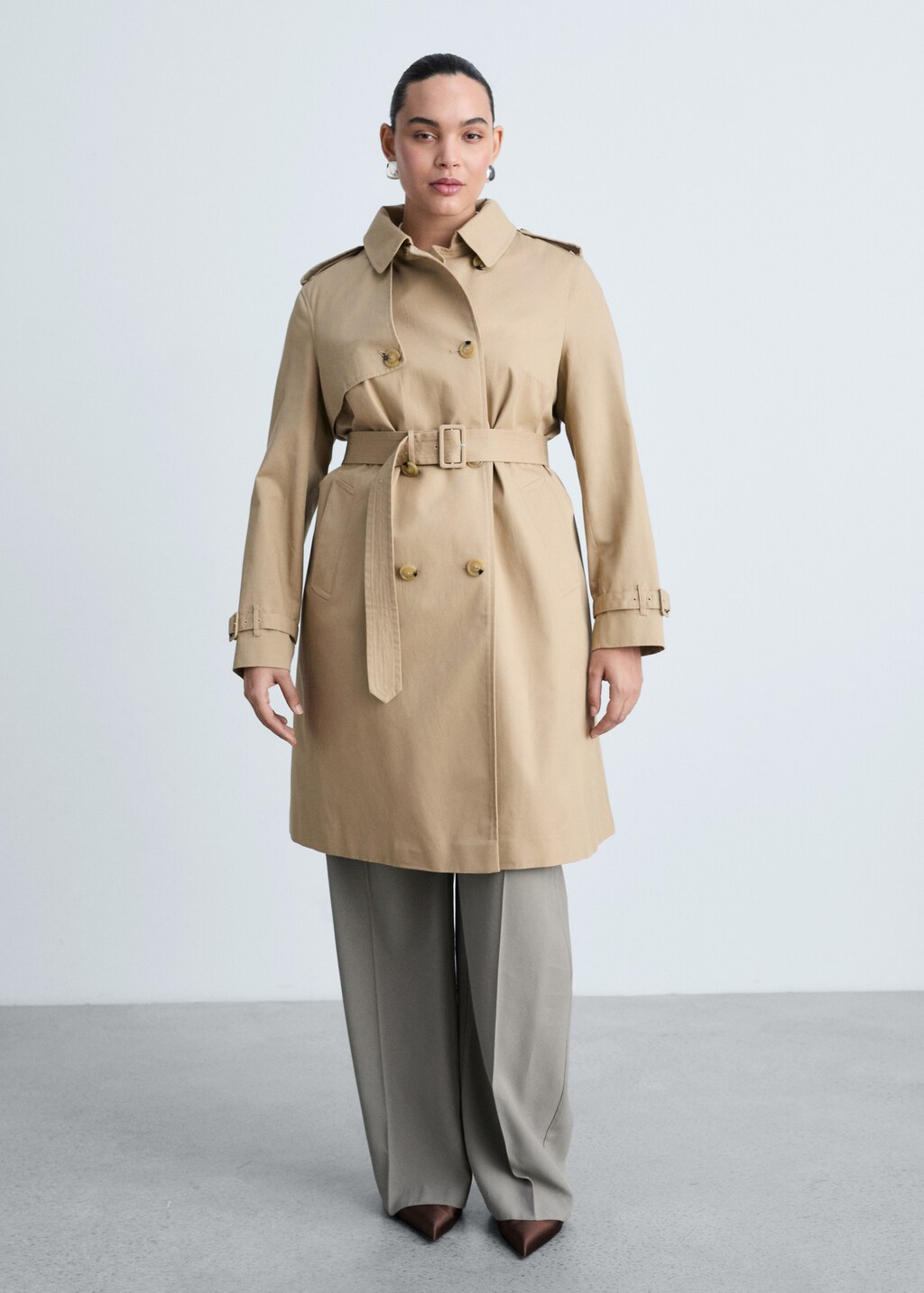 Classic trench coat with belt - Dark Navy