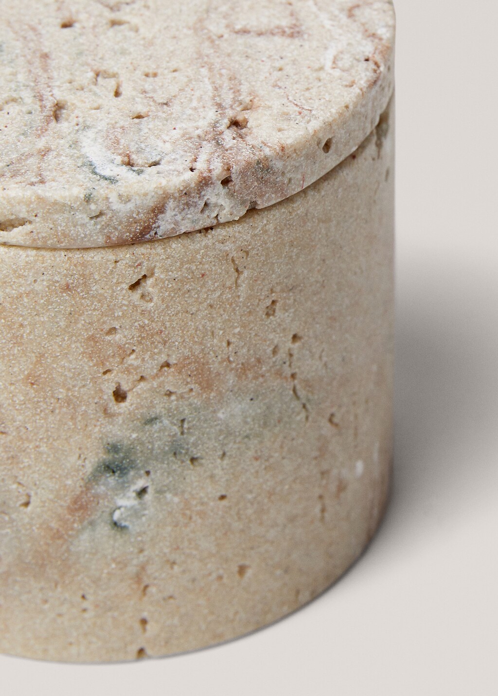 Small stone effect resin bath jar - Light/Pastel Grey