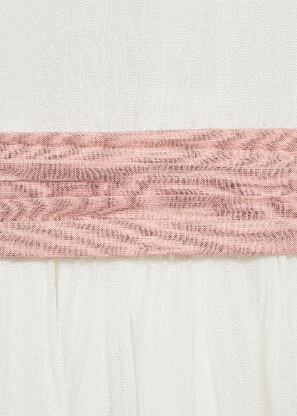 Embroidered detail dress - White