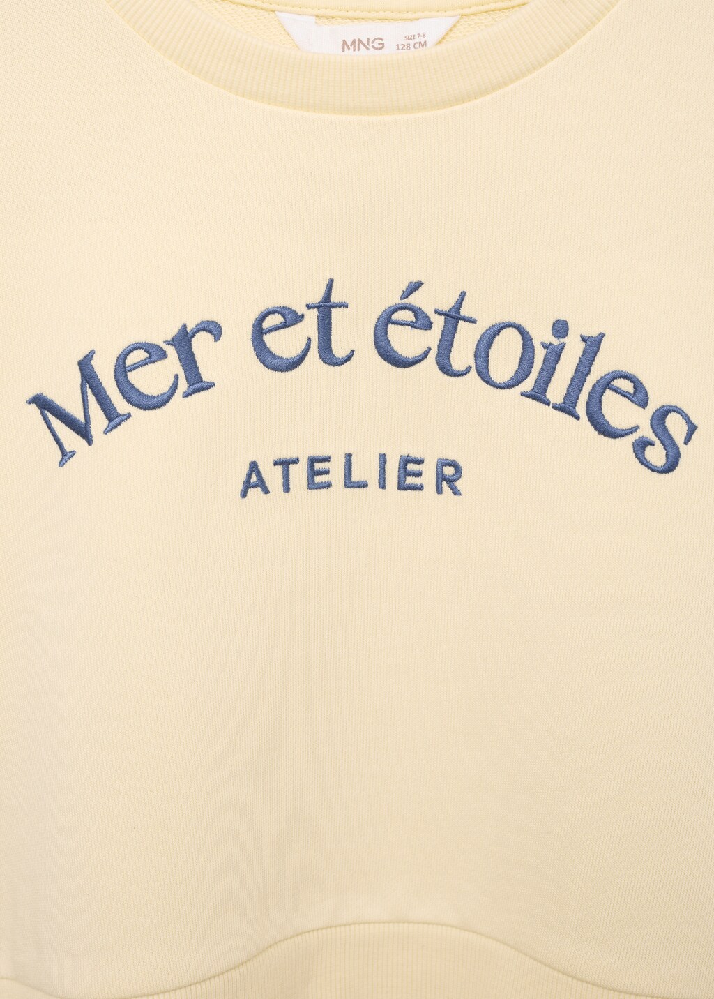 Message cotton sweatshirt - Yellow