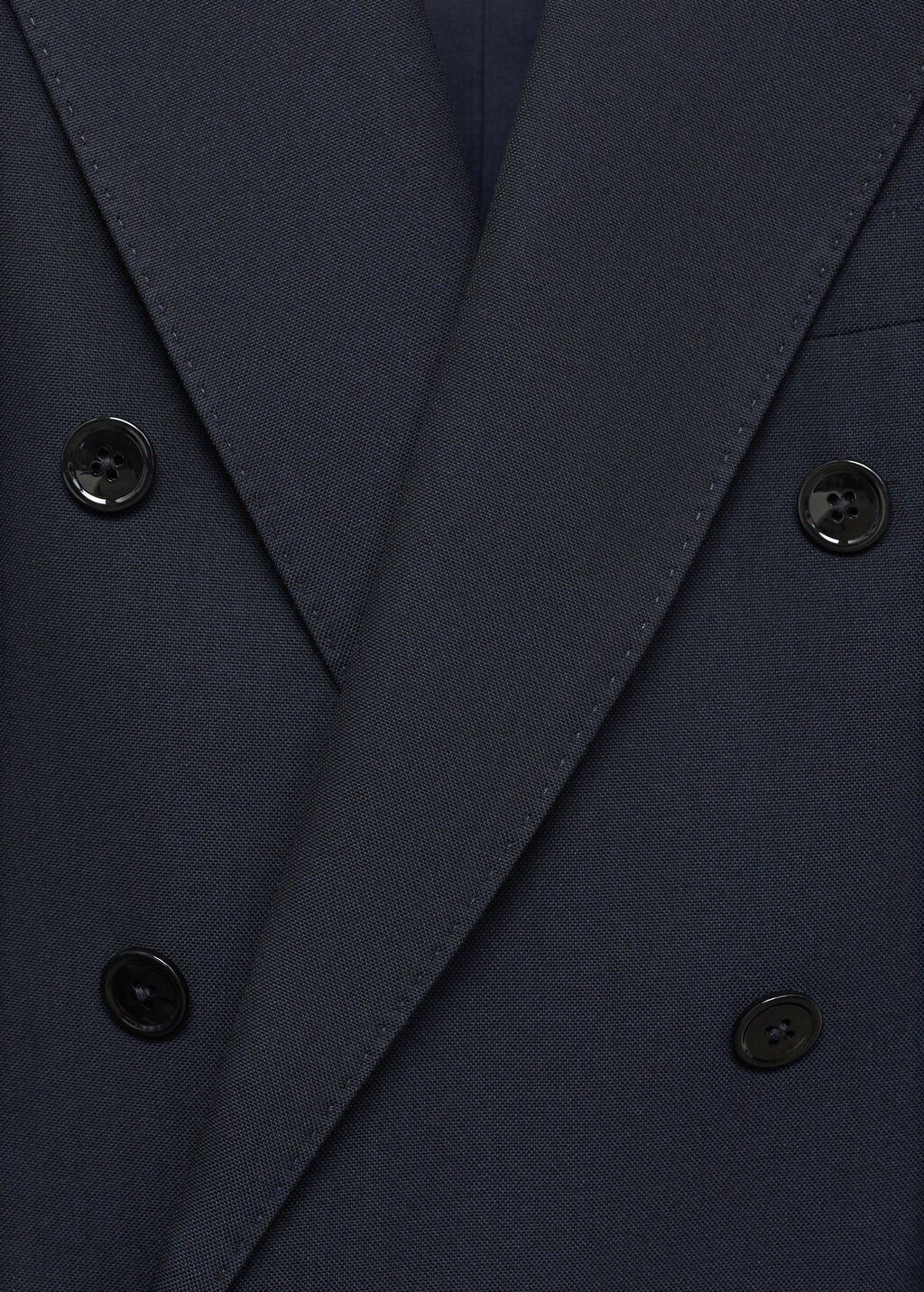 Slim fit double-breasted suit blazer - Dark Navy