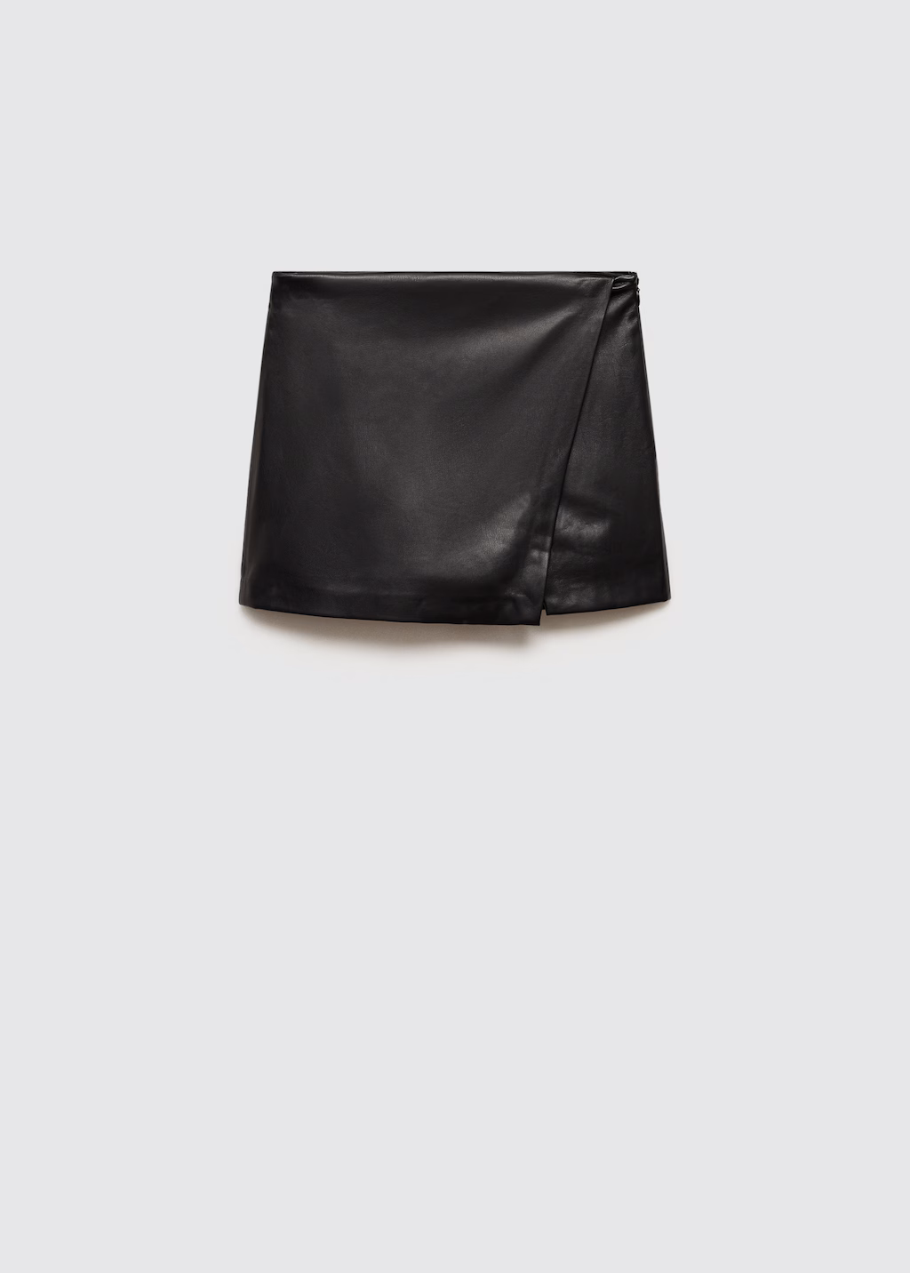 Leather-effect culottes - Black