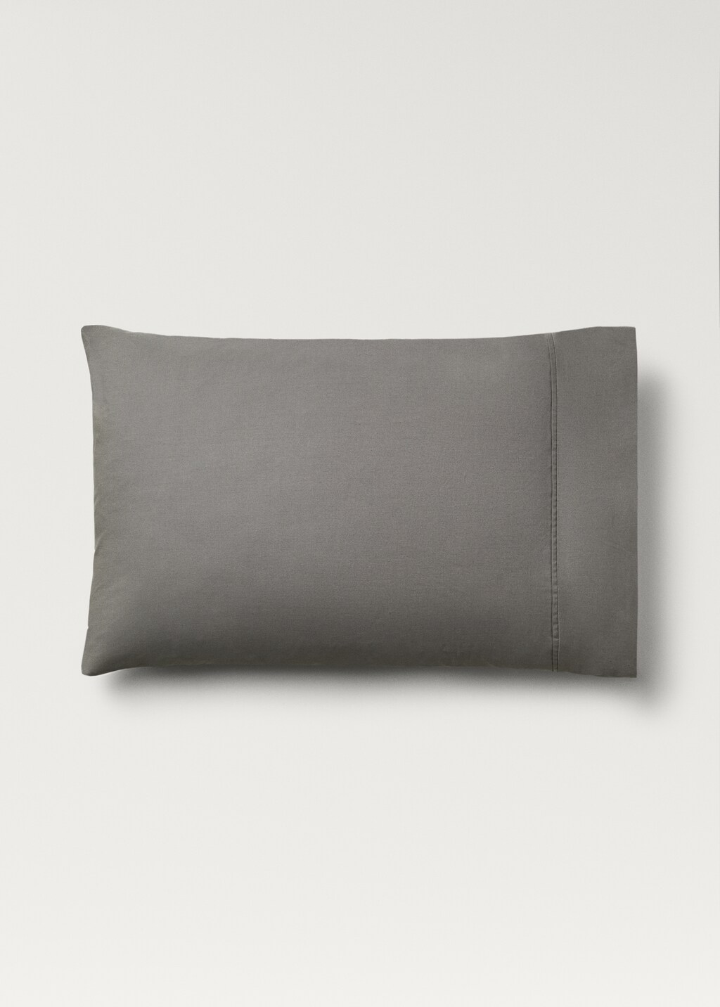 300-thread count cotton percale pillowcase, 50x75 cm - Chocolate