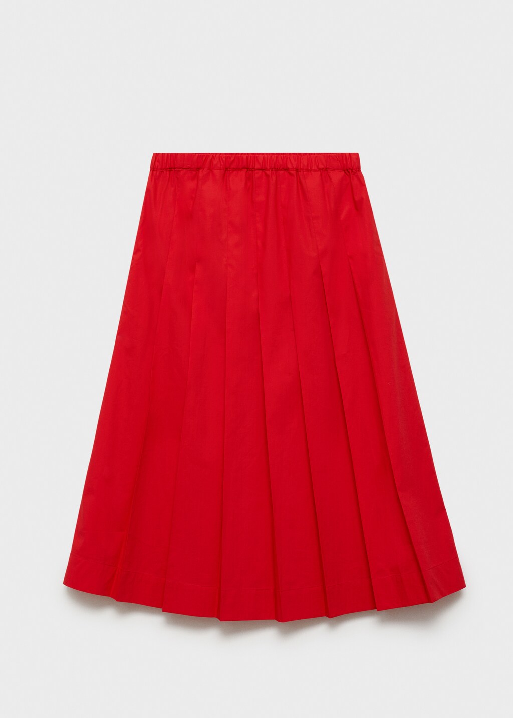 Cotton pleated skirt - White