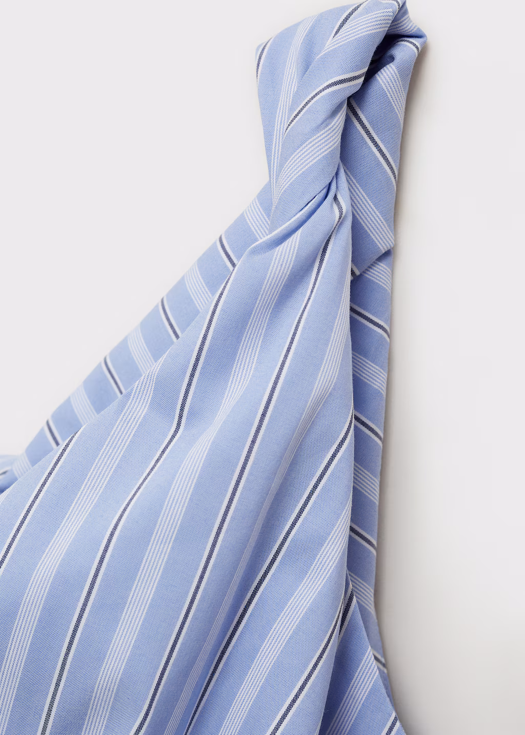 Striped draped asymmetrical dress - Blue