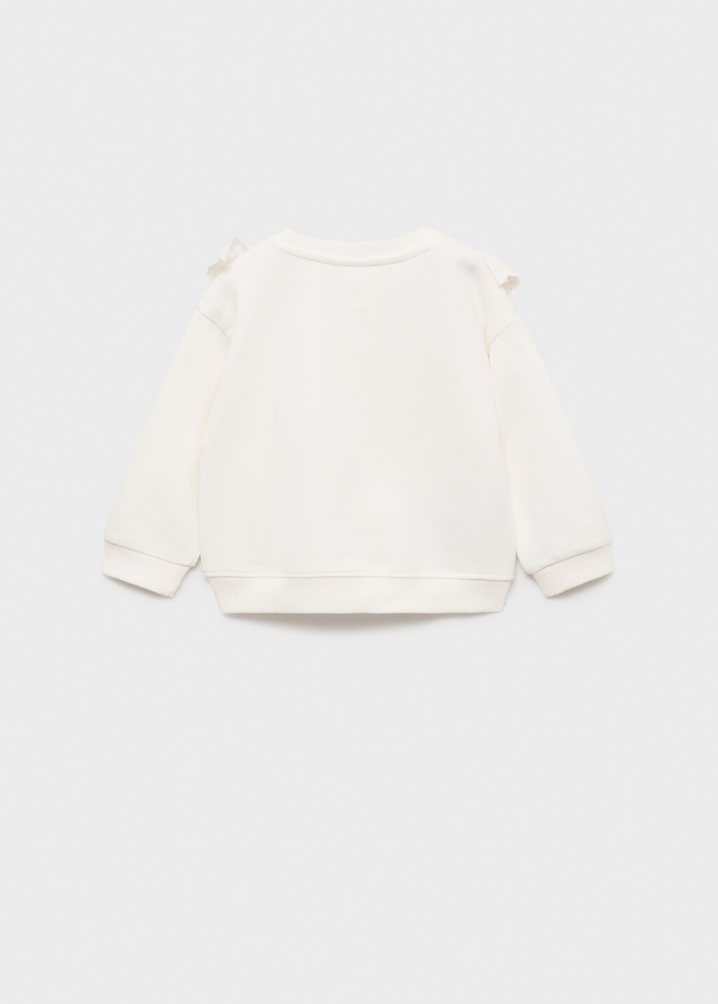 Ruffle detail sweatshirt - Off White