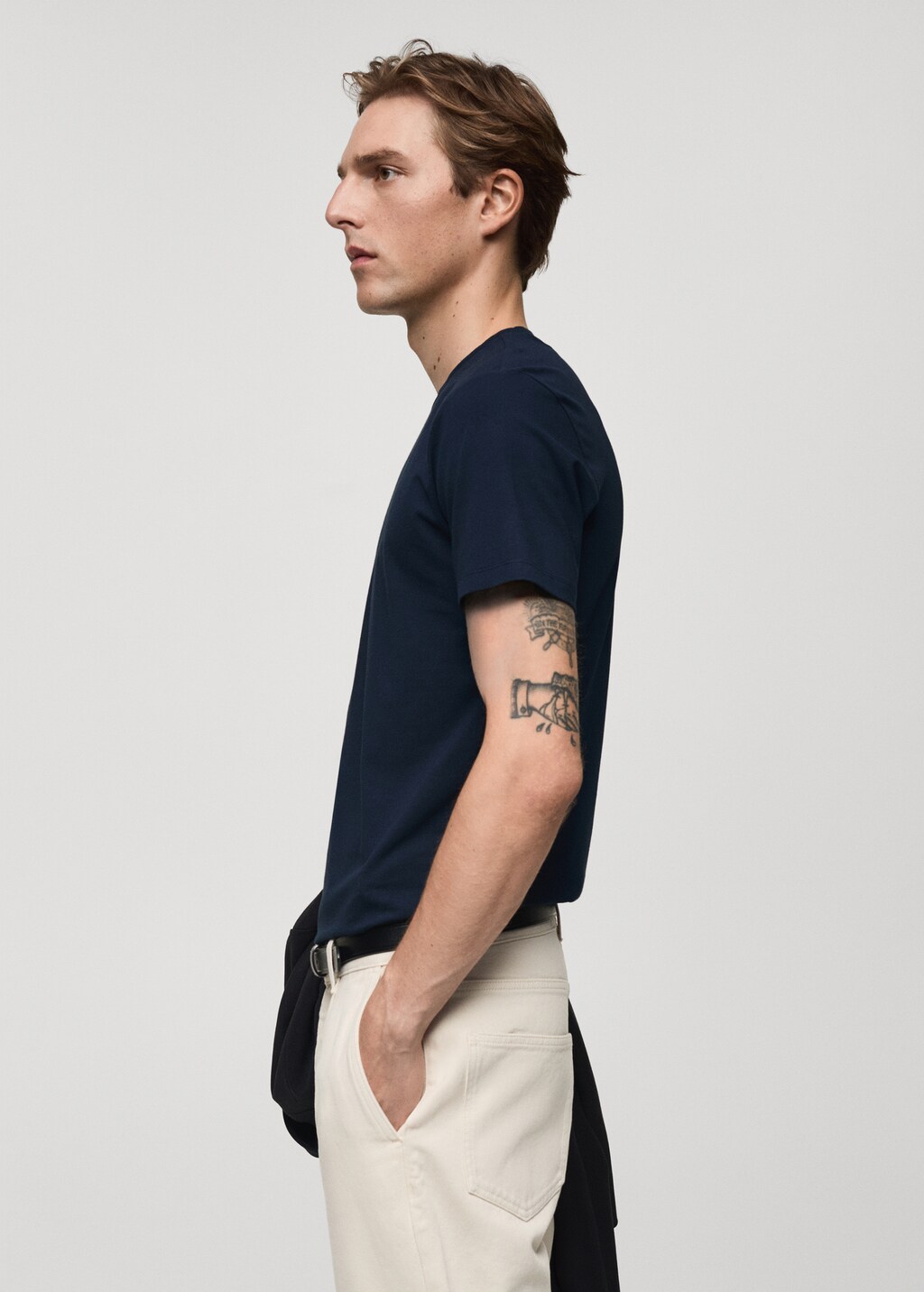 Stretch fit T-shirt - Black