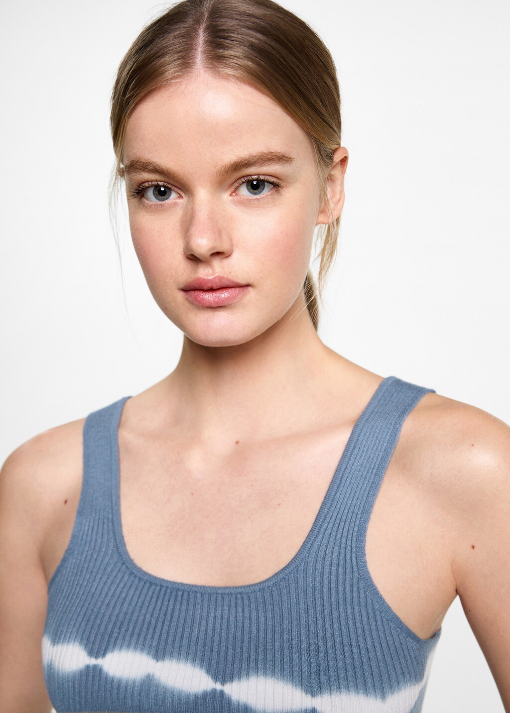 Tie-dye effect top - Charcoal