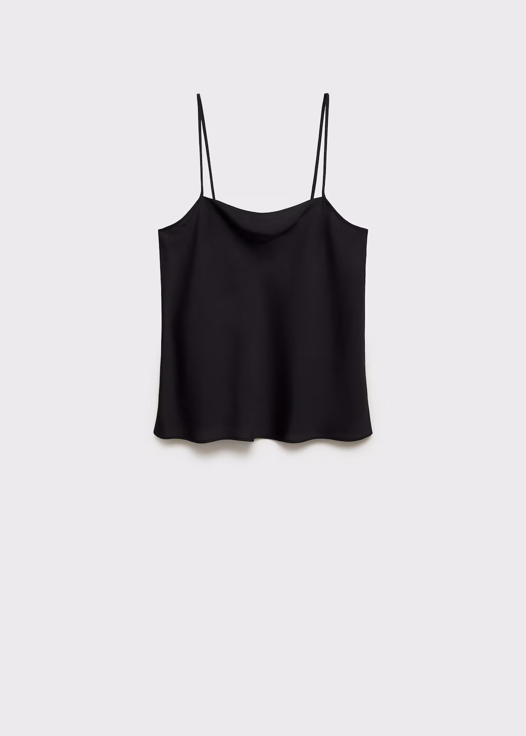 Satin top with thin straps - Off White