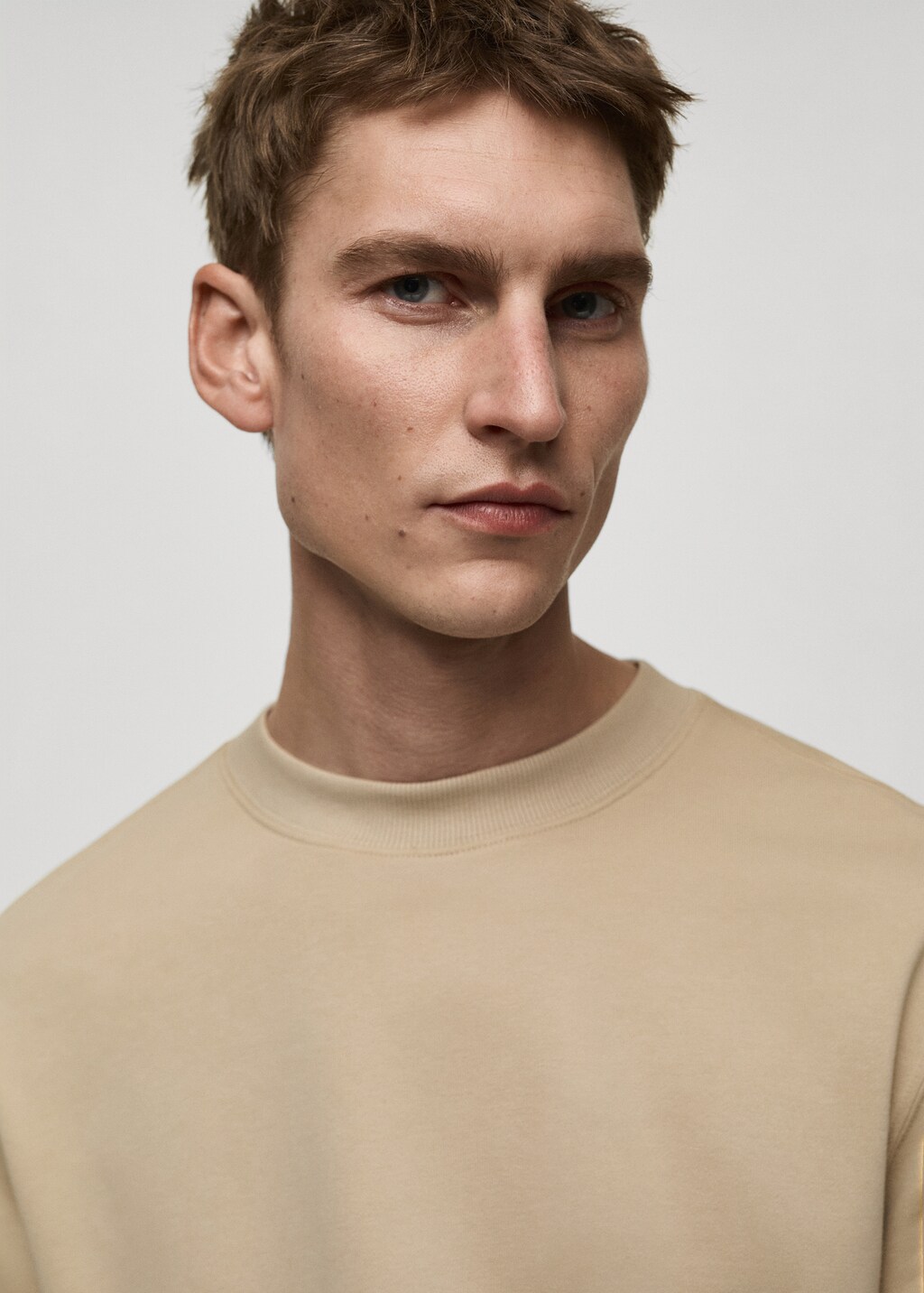 Regular-fit cotton t-shirt - Ecru