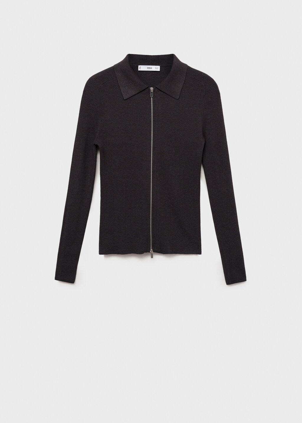 Zipped knit cardigan - Dark Grey